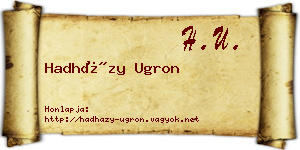 Hadházy Ugron névjegykártya